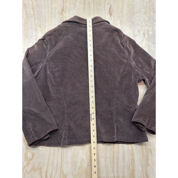 St. John’s Bay Stretch Corduroy Blazer Jacket PXL Fall Brown Cotton Spandex - Picture 5 of 8